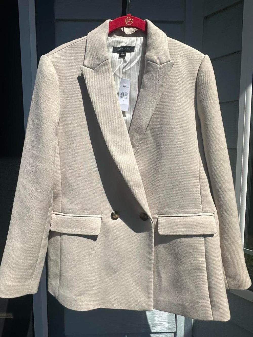 Ann Taylor NWT Cream Women's Tailored Blazer 6 - Picture 3 of 8
